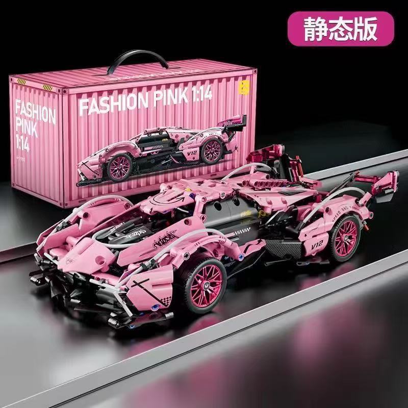 Compatible Building Blocks Rambo Green Cow Cyberpunk 1:14 Remote Control Racing Model Assembled Building Blocks Toy - Image 3